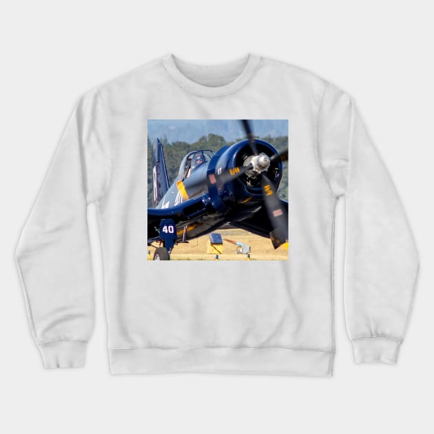 F4U-7 Corsair close-up Crewneck Sweatshirt by acefox1